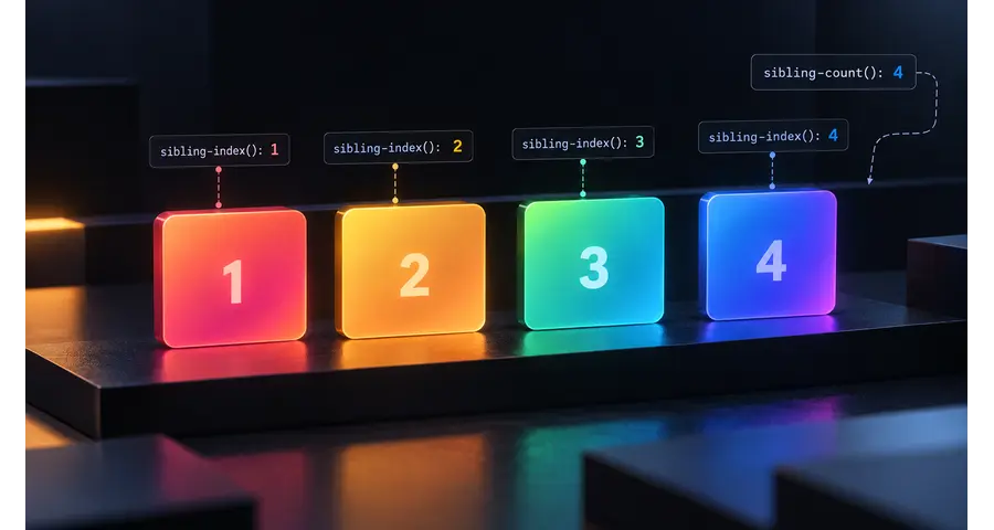 Get item index and item count in CSS